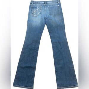 Harley-Davidson Women’s Bootcut Jeans Size 6 Long Medium Wash Stretch Denim